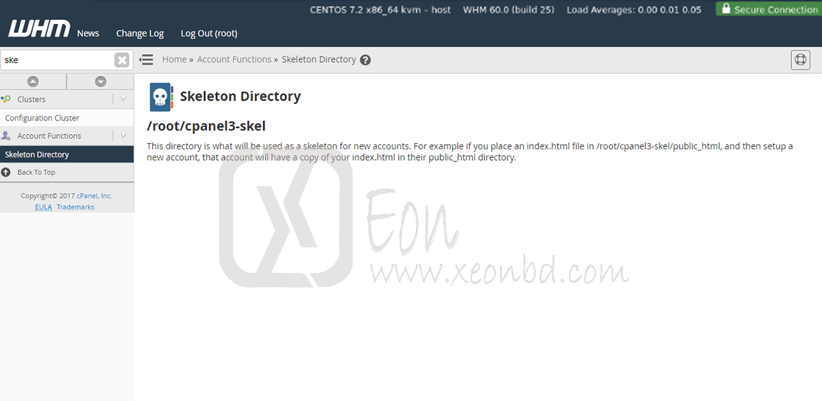 How to manage your skeleton directory in WHM | XeonBD Blog