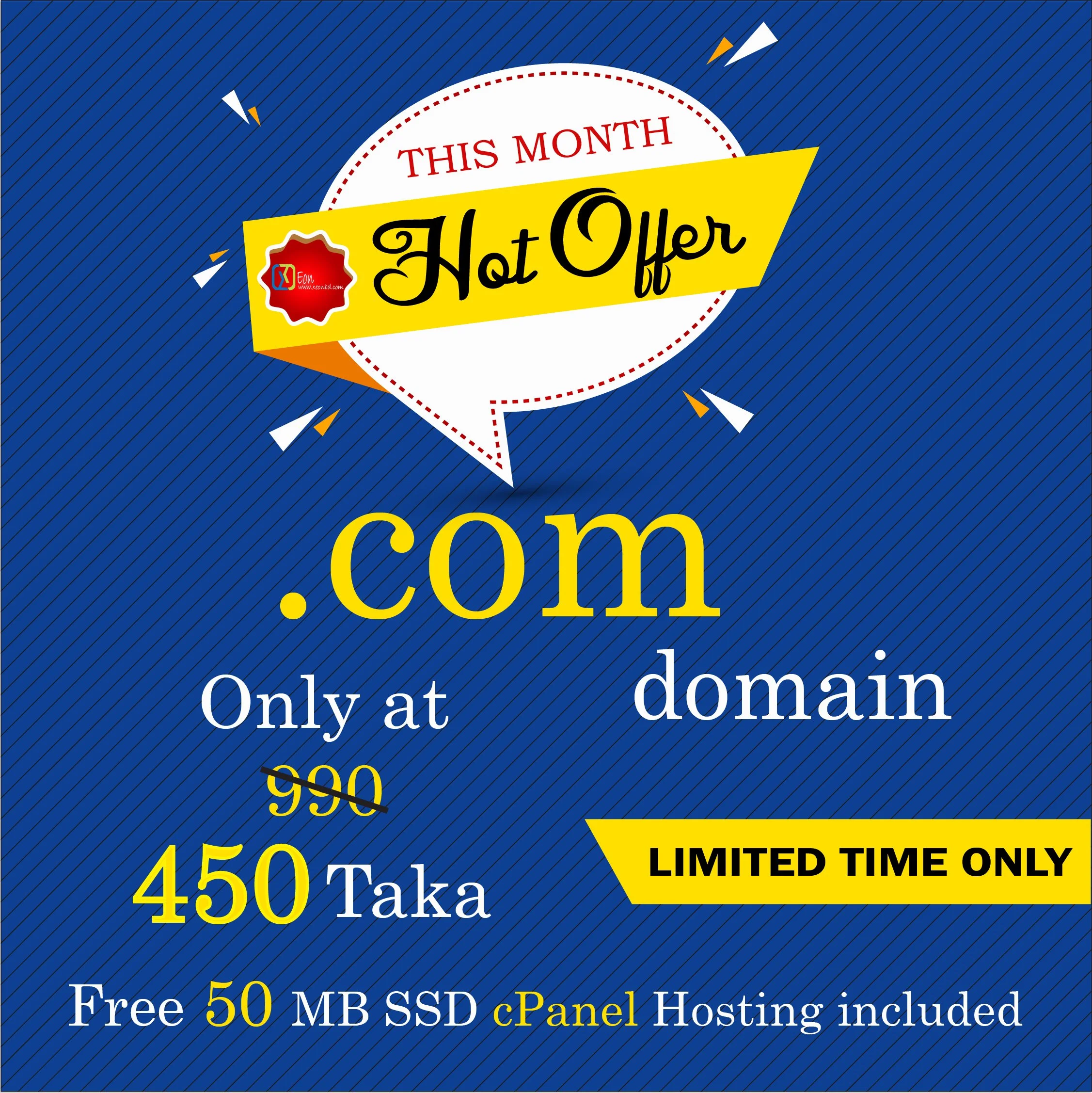Special Offer: Free Hosting + .COM is now Taka 450 /year only and lots more!